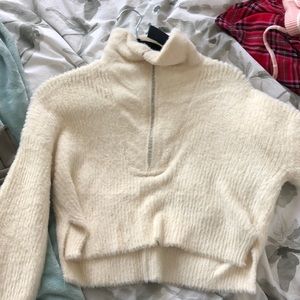 brand new “soft AF” half zip sweater from Abercrombie